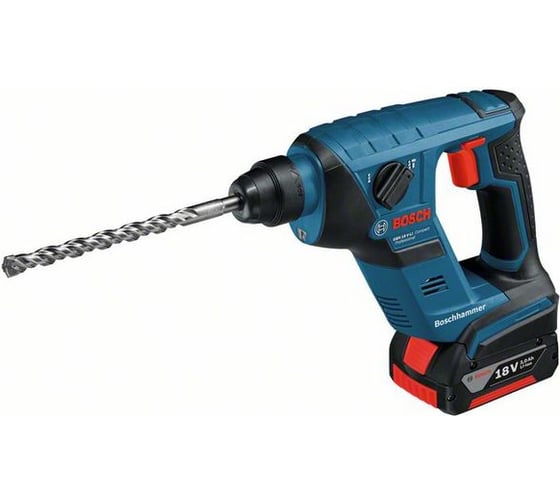 Аккумуляторный перфоратор Bosch GBH 18 V-LI Compact (2х2 А·ч), 1 Дж, 4950 уд/мин детальное изображение - 1