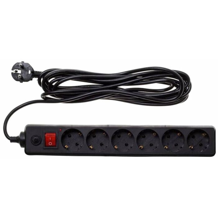 Сетевой фильтр Buro 600SH-16-5-B, 5 м, Черный №2