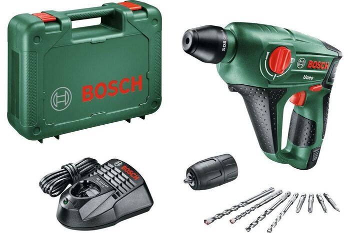 Аккумуляторный перфоратор Bosch Uneo 12 (1х2.5 А·ч), 0.5 Дж, 4800 уд/мин №1