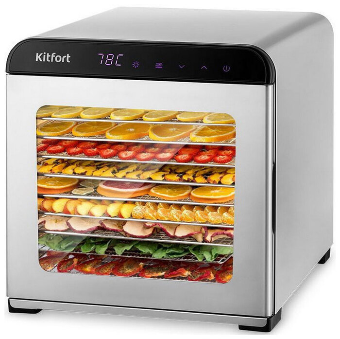 Сушилка для овощей Kitfort KT-1947, 800 Вт, Серебристый №1