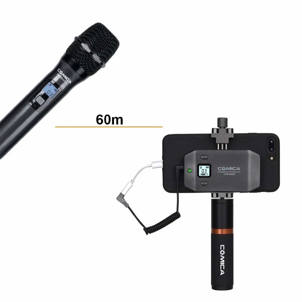 Микрофон CoMica UHF CVM-WS50HTX, Черный детальное изображение - 5