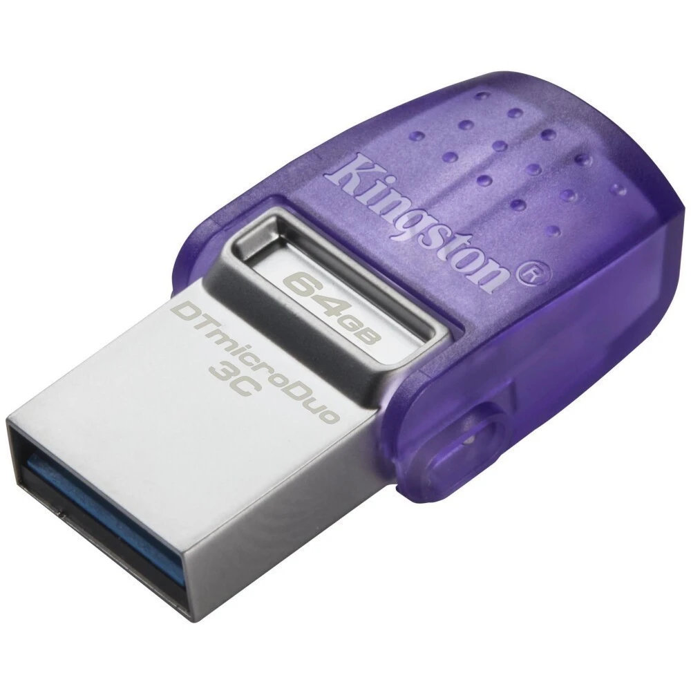 USB Flash накопитель Kingston DataTraveler microDuo 3C G3 (DTDUO3CG3/64 ГБ) 64 ГБ, фиолетовый детальное изображение - 1