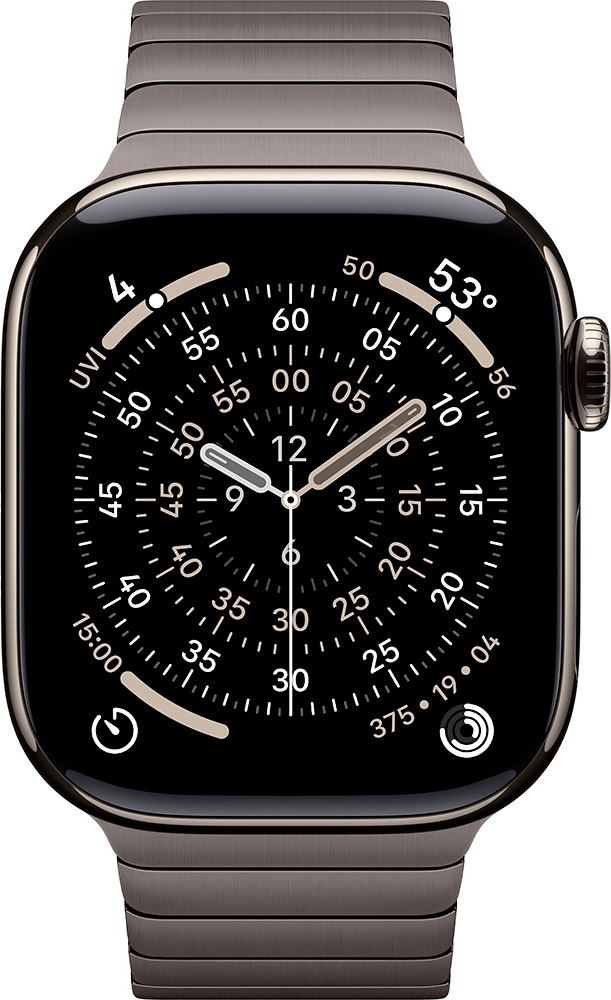 Умные часы Apple Watch Series 11 42 мм, Natural Titanium Case with Slate Link Bracelet, GPS + Cellular, Серебристый/Черный детальное изображение - 2