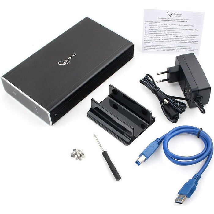 Внешний корпус для HDD Gembird EE3-U3S-80, Чёрный №4