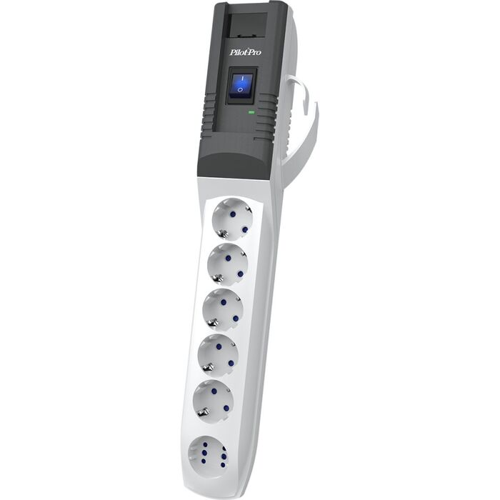 Сетевой фильтр Pilot Pro USB, 5 м, Белый №1