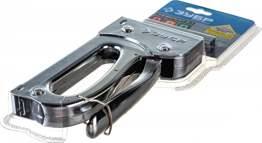 Скобозабиватель ручной ЗУБР ПРОФИ Универсал 10 степлер для 4-в-1: тип 53 (6-10 мм) / 140 (6-10 мм 31525 детальное изображение - 3