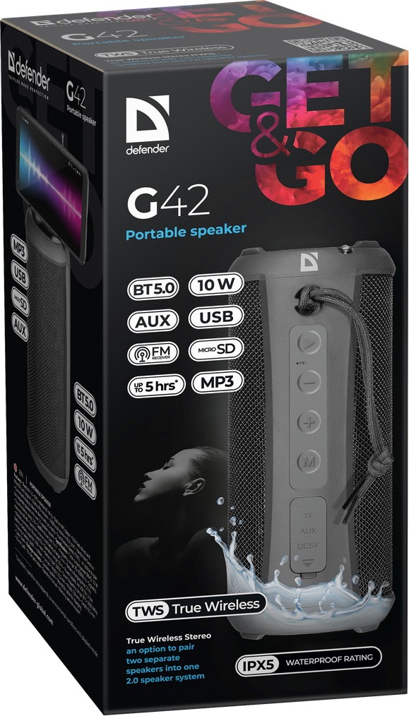 Портативная колонка Defender G42, Черный детальное изображение - 7
