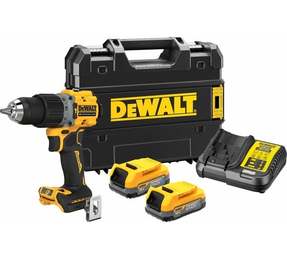 Аккумуляторная ударная дрель-шуруповерт DeWALT DCD805E2T-QW, 18 В, 90 Нм, 1.7 А·ч детальное изображение - 1