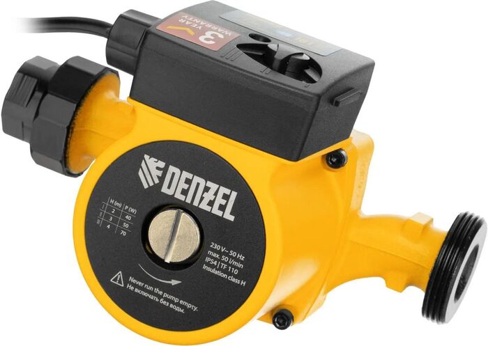 Насос Denzel CP25-4 99410, 50 л/мин, 25 мм, напор 4 м, d=25 мм, 70 Вт, Желтый №1