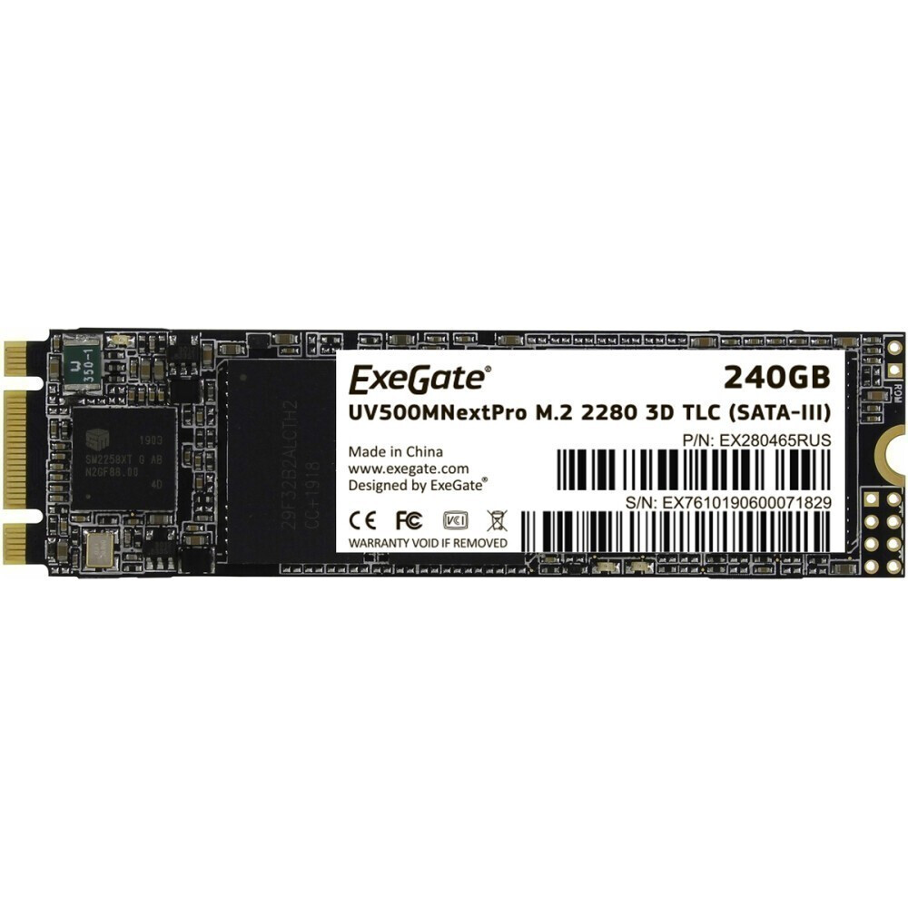 Накопитель SSD ExeGate NextPro M.2 UV500TS240, 240 Гб детальное изображение - 1