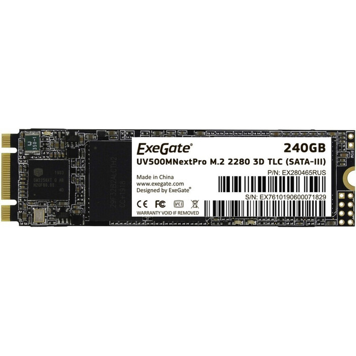 Накопитель SSD ExeGate NextPro M.2 UV500TS240, 240 Гб №1