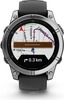 Смарт-часы Garmin fenix E AMOLED 47 мм, серебристый стальной безель, черный силиконовый ремешок вариант - 8
