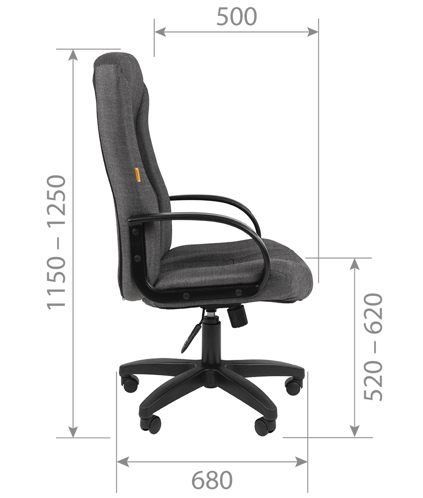 Офисное кресло Chairman 685 CT, Серый детальное изображение - 5