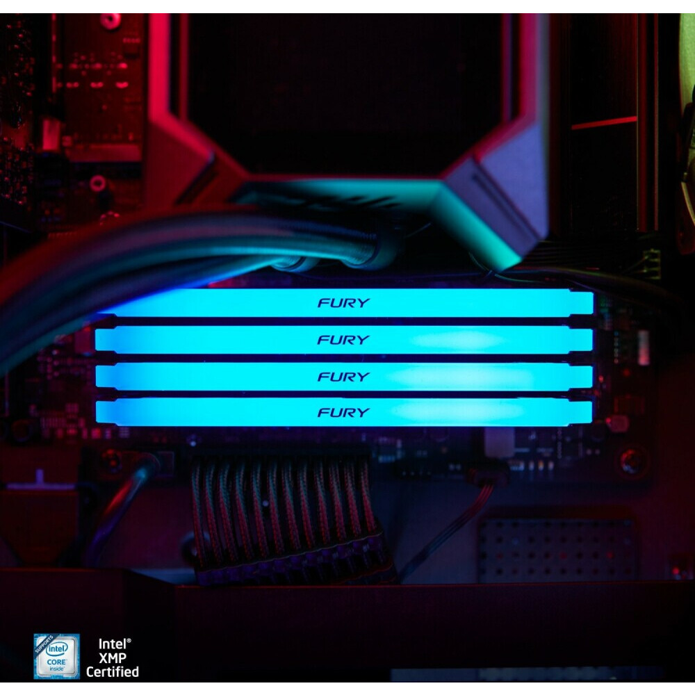 Оперативная память Kingston Fury Beast RGB DDR4 3600MHz, KF436C18BB2A/16, 16 Гб детальное изображение - 3