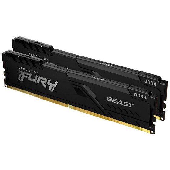 Оперативная память Kingston Fury Beast Black DDR4 3200MHz, KF432C16BBK2/32, 2x16 Гб KIT, 32 Гб детальное изображение - 1