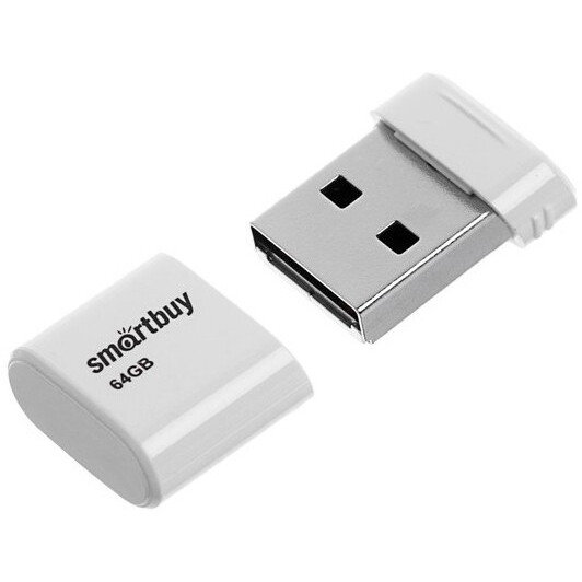 USB Flash накопитель SmartBuy Lara (SB64 ГБLARA-W) 64 ГБ, белый детальное изображение - 1