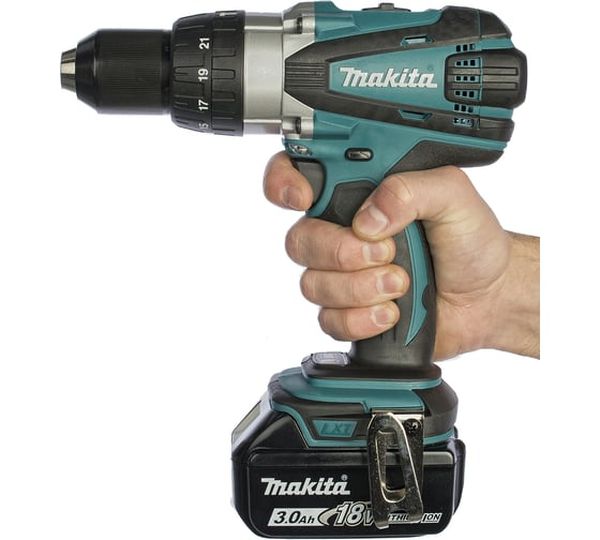 Аккумуляторная дрель-шуруповерт Makita DHP458RFE, 18 В, 91 Нм, 3 А·ч  детальное изображение - 4