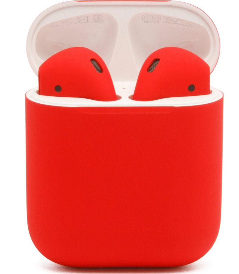 Беспроводные наушники Apple AirPods 2, Матовый красный детальное изображение - 2