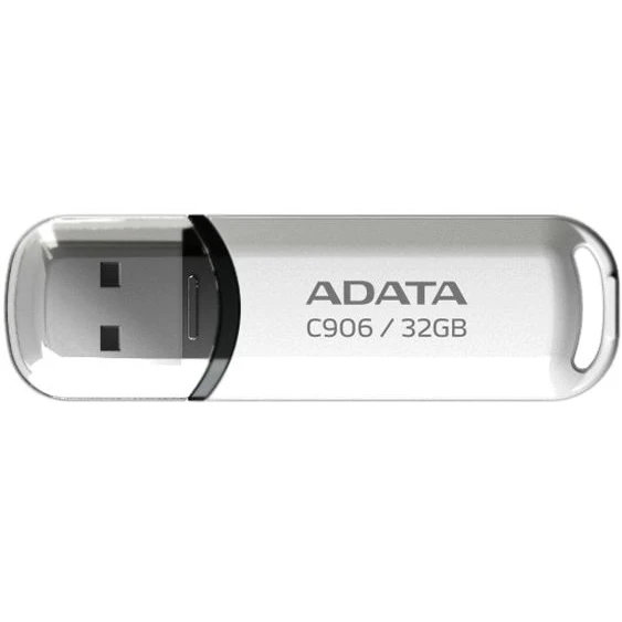 USB Flash накопитель ADATA C906 32 ГБ, белый детальное изображение - 1