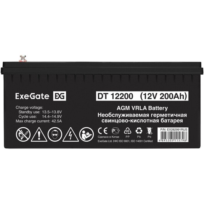ИБП ExeGate FineSine SX-1000.LCD.AVR.2SH + DT 12200 (200Ач) + батарея №8
