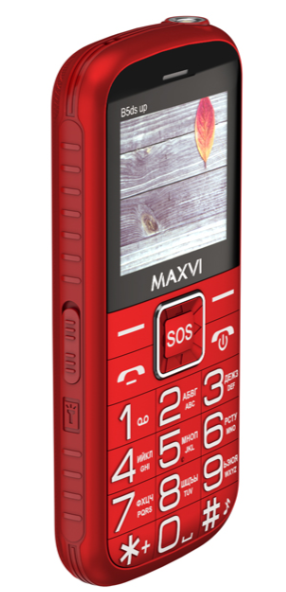 Мобильный телефон MAXVI B5ds up, 32 Мб, Красный, Dual mini-SIM детальное изображение - 4