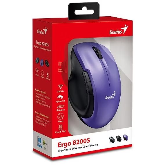 Мышь Genius Ergo 8200S Purple, Фиолетовый детальное изображение - 3