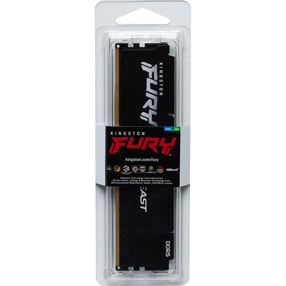 Оперативная память Kingston Fury Beast Black DDR5 5600MHz, KF556C36BBE-8, 8 Гб детальное изображение - 4