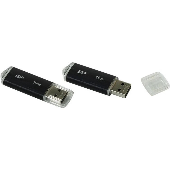 USB Flash накопитель Silicon Power Ultima U02 (SP016 ГБUF2U02V1K) 16 ГБ, черный №1