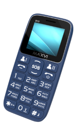 Мобильный телефон MAXVI B110, 32 Мб, Синий, Dual mini-SIM детальное изображение - 6