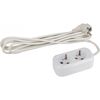 Сетевой удлинитель ЭРА UX-2e-1.5m, 1.5 м, Белый вариант - 1
