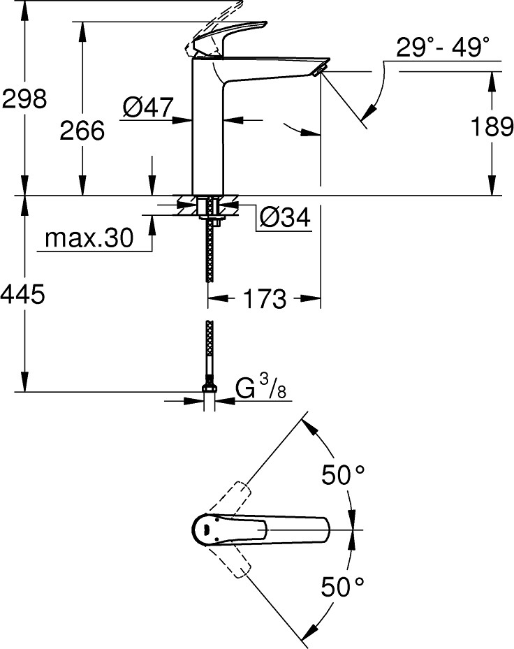 Смеситель Grohe Eurosmart 23971003 детальное изображение - 3
