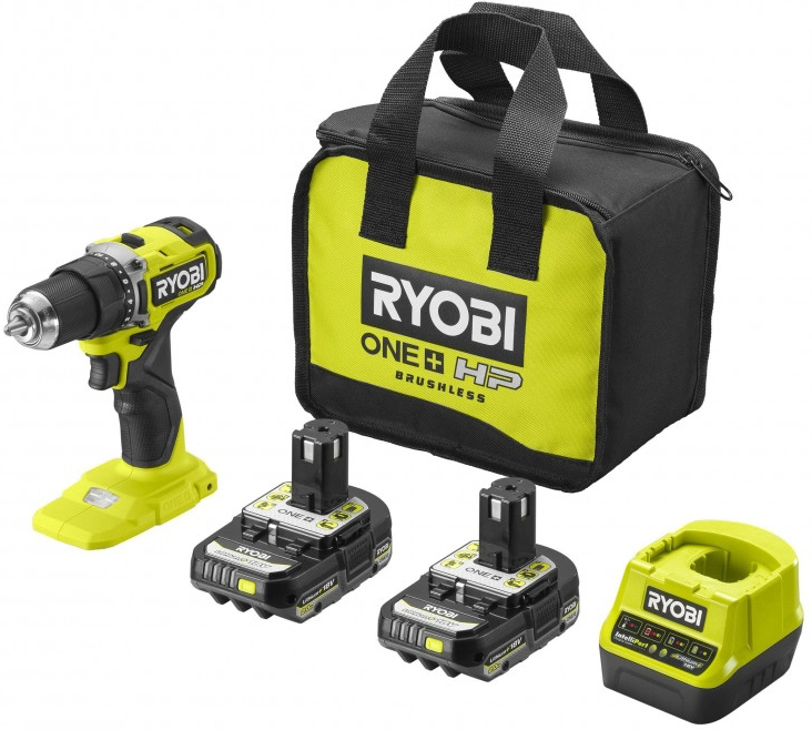 Аккумуляторная дрель-шуруповерт Ryobi RDD18C-220S ONE+ HP 5133004980, 18 В, 54 Нм, 2 А·ч  детальное изображение - 1