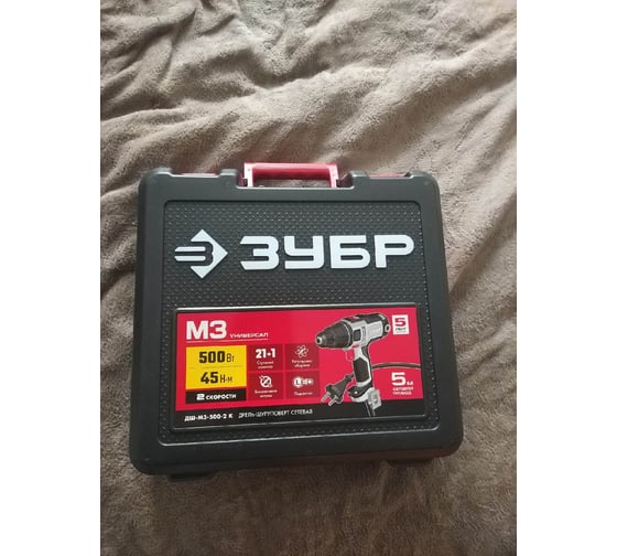 Сетевая дрель-шуруповерт ЗУБР ДШ-М3-500-2 К, 220 В, 45 Нм, 500 Вт детальное изображение - 22