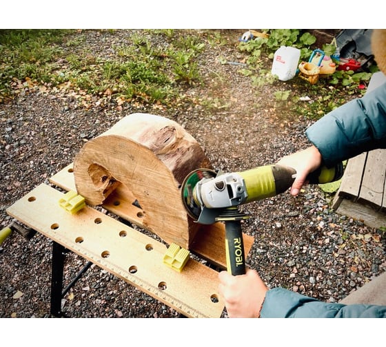Аккумуляторная угловая шлифмашина Ryobi ONE+ R18AG-0 5133001903, 115 мм, 7500 об/мин детальное изображение - 17