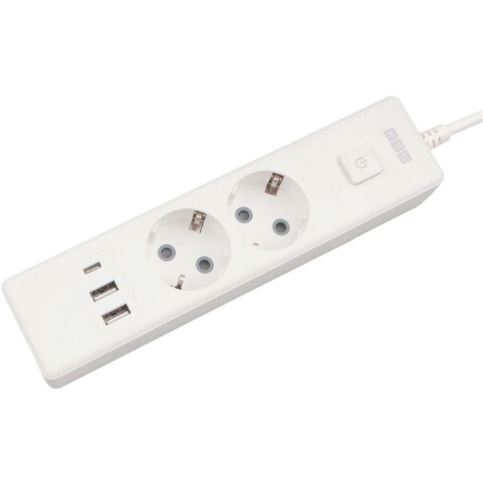 Сетевой удлинитель Power Cube PC-4-2M, 1.9 м, Белый №1