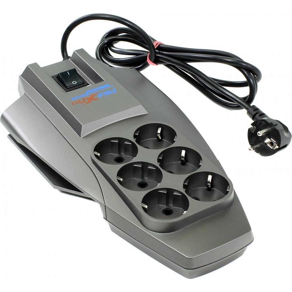 Сетевой фильтр Pilot X-Pro, 1.8 м, Серый детальное изображение - 1