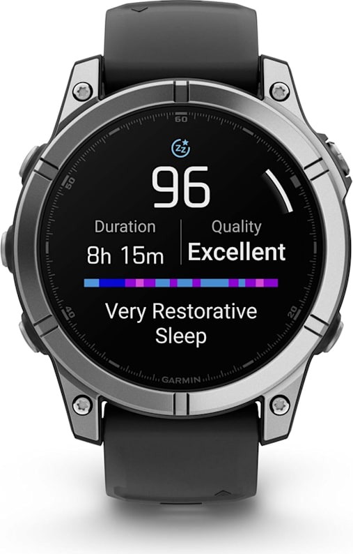 Смарт-часы Garmin fenix E AMOLED 47 мм, серебристый стальной безель, черный силиконовый ремешок детальное изображение - 3