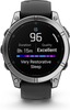 Смарт-часы Garmin fenix E AMOLED 47 мм, серебристый стальной безель, черный силиконовый ремешок вариант - 3