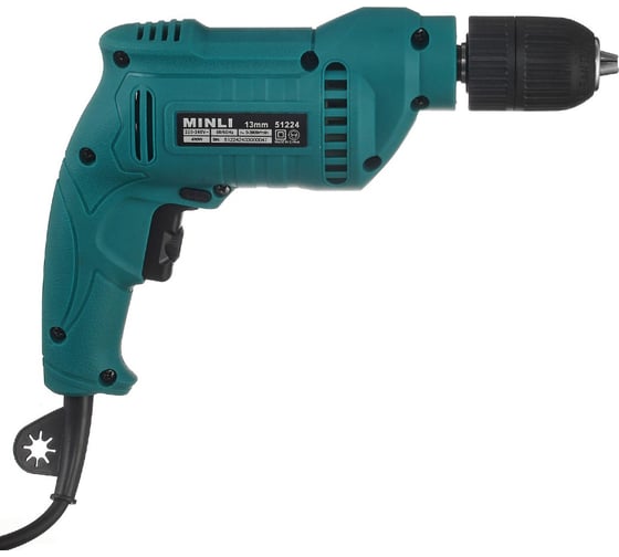 Дрель MINLI 13 мм, 450 Вт 51224, 450 Вт детальное изображение - 2