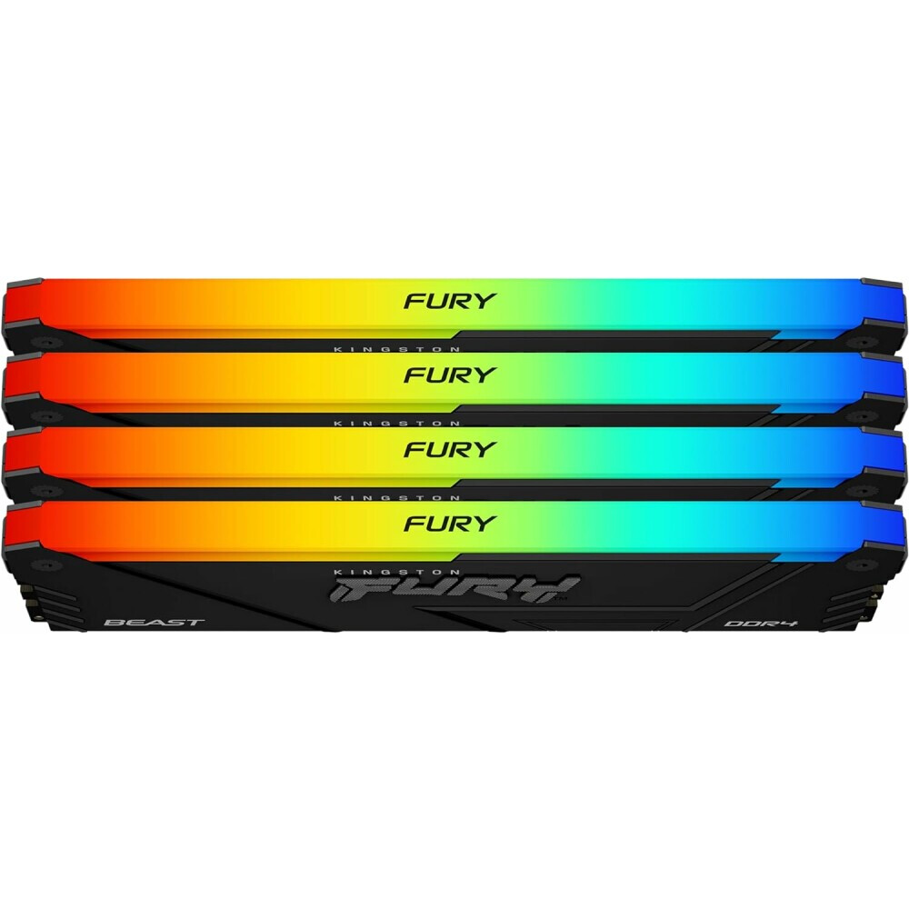 Оперативная память Kingston Fury Beast Black RGB DDR4 3600MHz, KF436C18BB2AK4/64, 4x16 Гб KIT, 64 Гб детальное изображение - 3