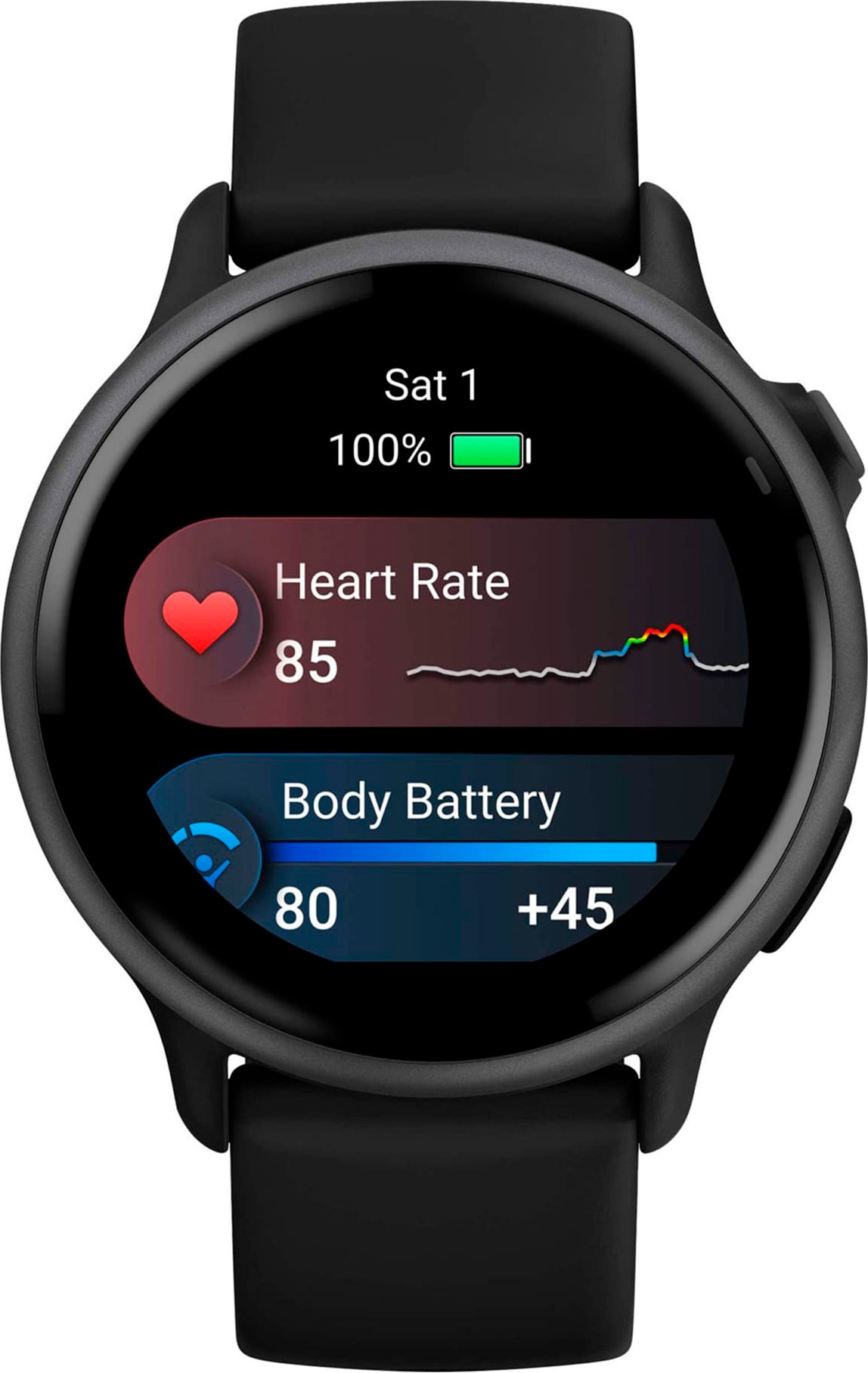 Умные часы Garmin Vivoactive 6 42 мм, Темно-серый с черным ремешком детальное изображение - 7
