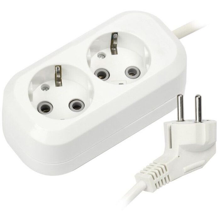 Сетевой удлинитель SmartBuy SBE-16-2-02-Z, 2 м, Белый №1