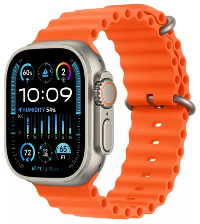 Смарт часы Apple Watch Ultra 49 мм, Оранжевый, Ocean Band №1