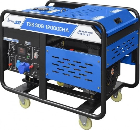 Генератор дизельный с воздушным охлаждением ТСС SDG 12000EHA 100057, открытый, 11 кВт, Синий детальное изображение - 1