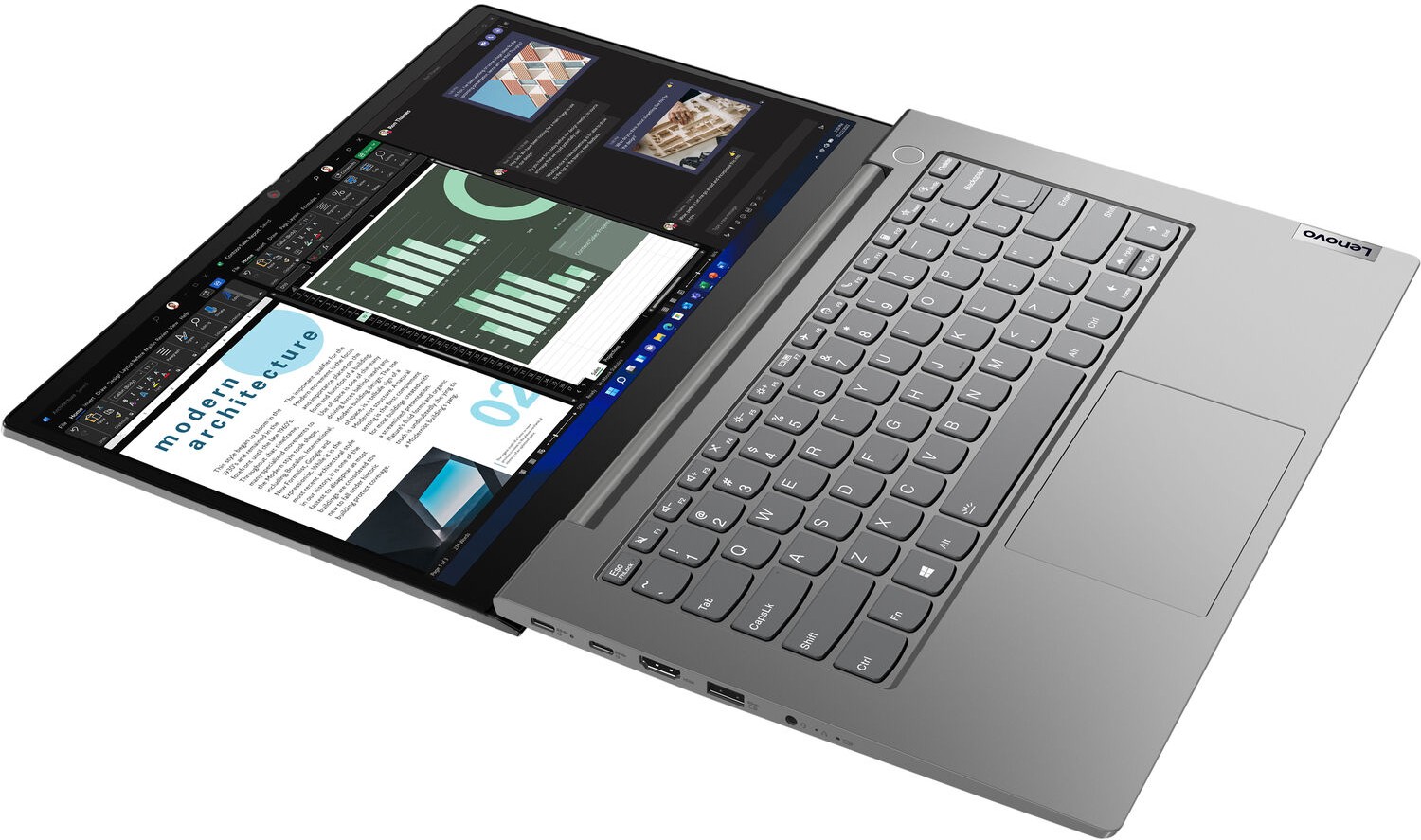 Ноутбук Lenovo ThinkBook 14 G4 ABA, 21DK0090RU, RAM 8 ГБ, SSD 256 ГБ, Серый детальное изображение - 6