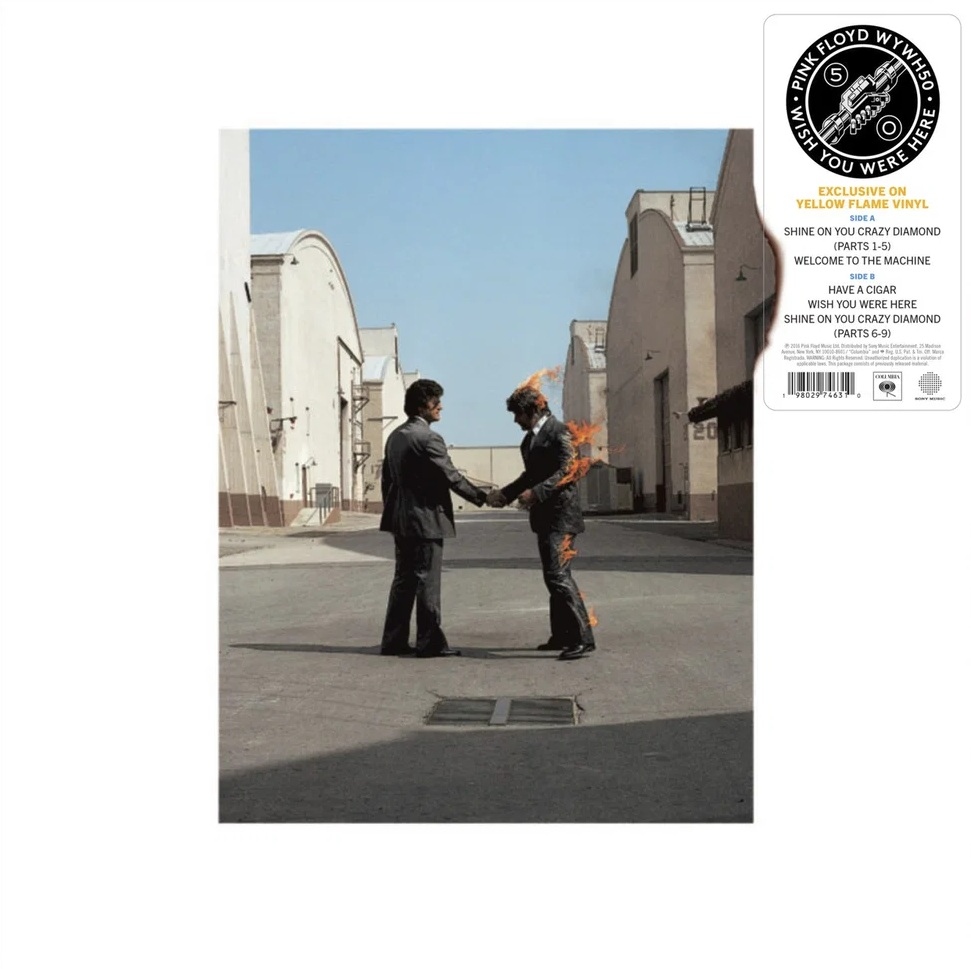 Виниловая пластинка Pink Floyd - Wish You Were Here (50th Anniversary) (Yellow Flame) детальное изображение - 1