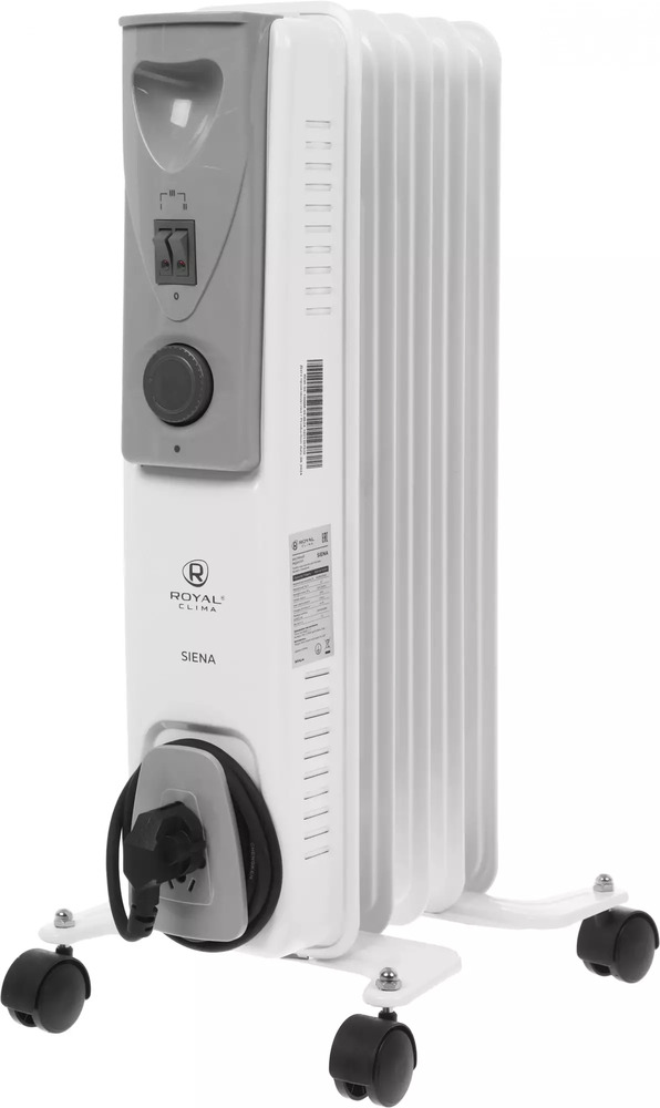 Масляный радиатор Royal Clima Siena ROR-S5-1000M, Белый №2