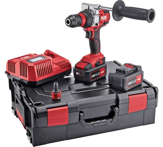 Аккумуляторная дрель-шуруповерт FLEX DD 2G 18.0-EC/5.0 Set 18.0 В, 18 В, 90 Нм, 5 А·ч, 504890 детальное изображение - 1