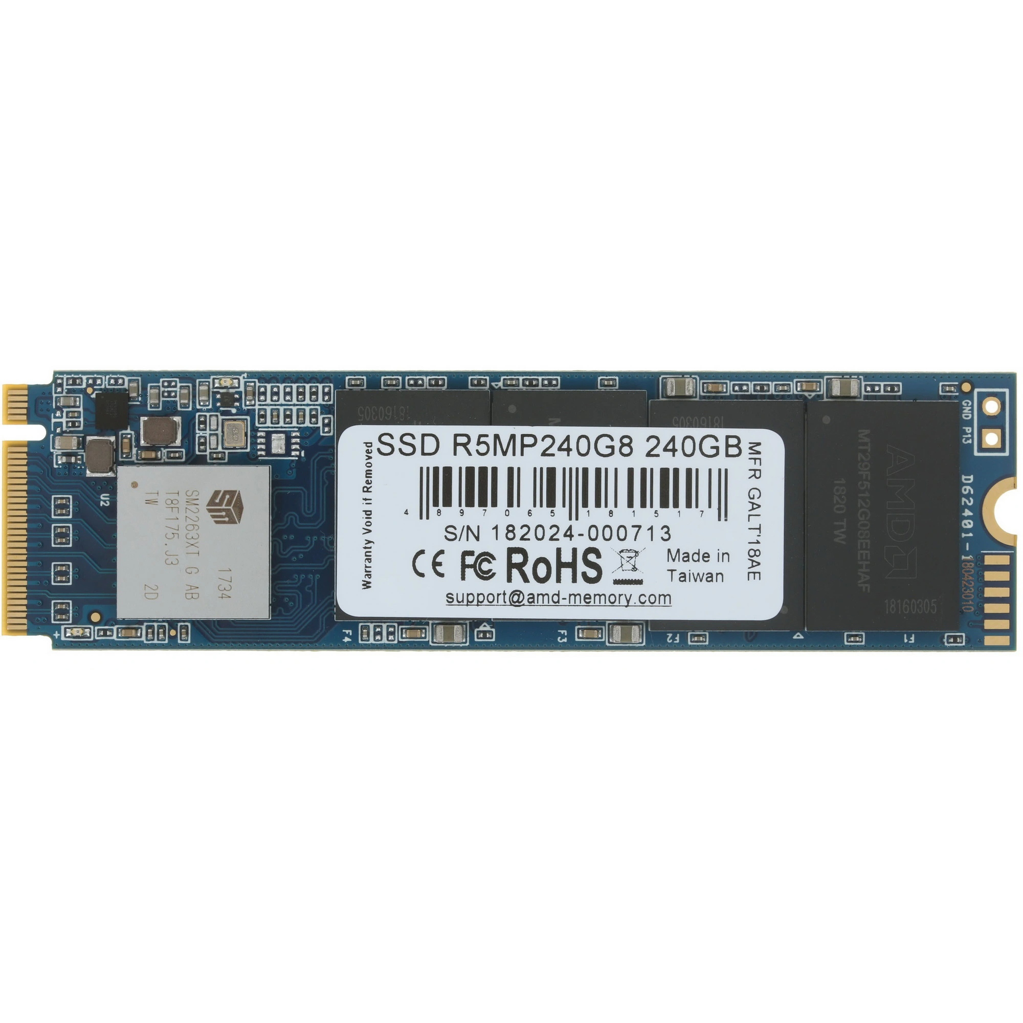 Накопитель SSD AMD R5 Series R5MP240G8, 240 Гб детальное изображение - 1
