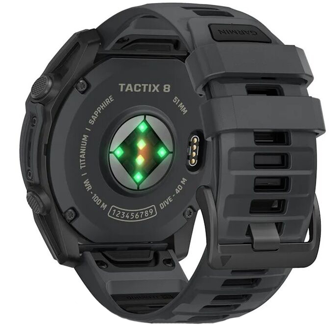 Смарт-часы Garmin Tactix 8 Amoled edition, 51 мм, Cerakote Coating Slate Grey, Грифельно-серый детальное изображение - 8